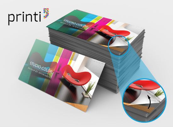 cartão de visita com laminação fosca