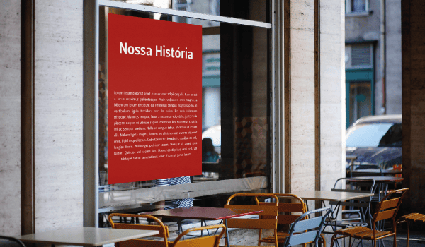 Exemplo de painel informativo