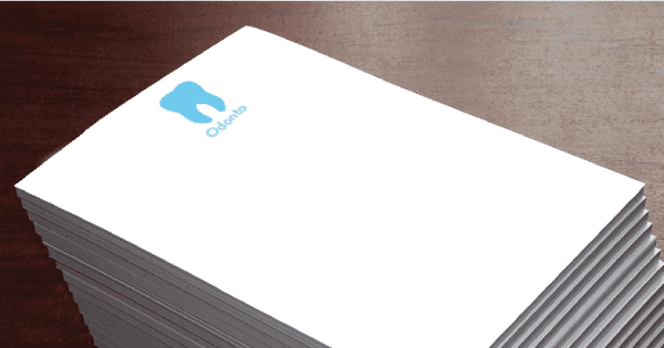 O receituário possui acabamento em blocagem