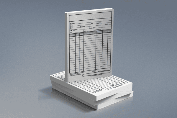 Recibos possuem acabamento em blocagem