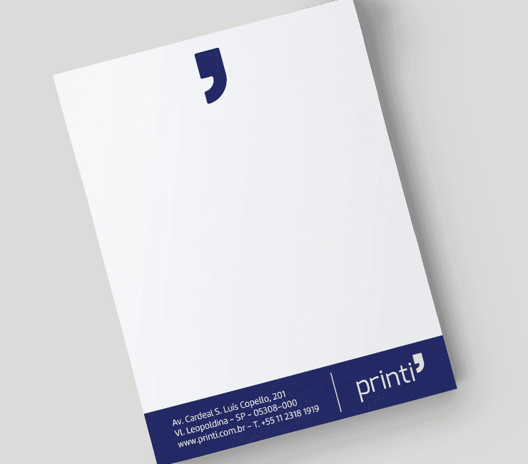 bloco de notas personalizado para escritório